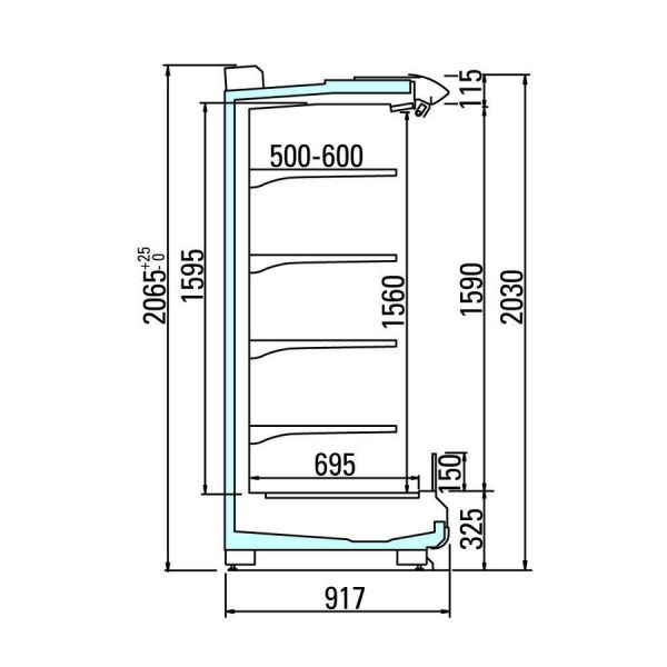 Пристенная горка Arneg PANAMA 3 GL 90 H203 TSC 1850