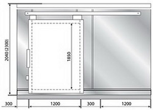 Откатная дверь 3000х2300 (80 мм)