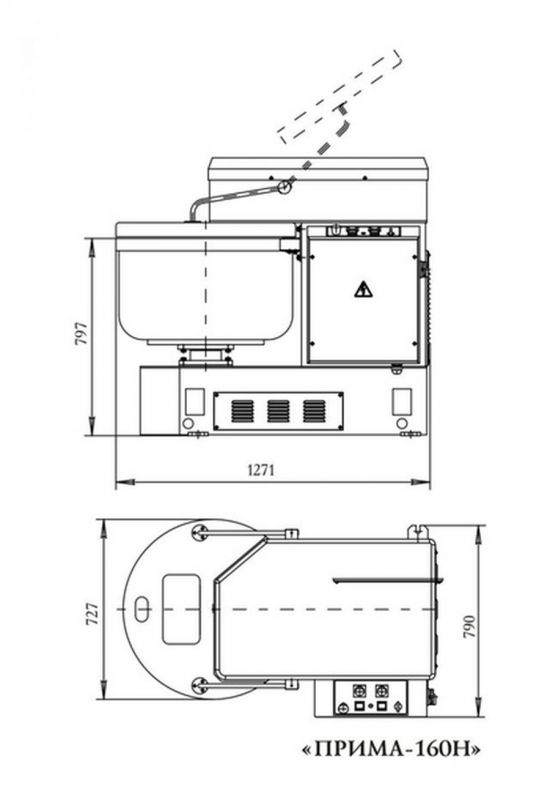 Машина тестомесильная "Прима-160Н"