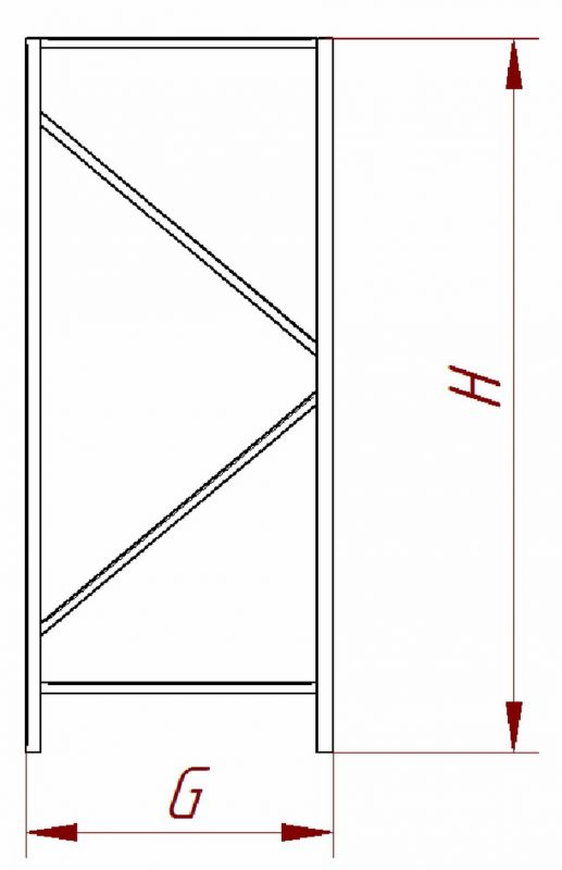 Рама для стеллажа Lager H=2500, G=700