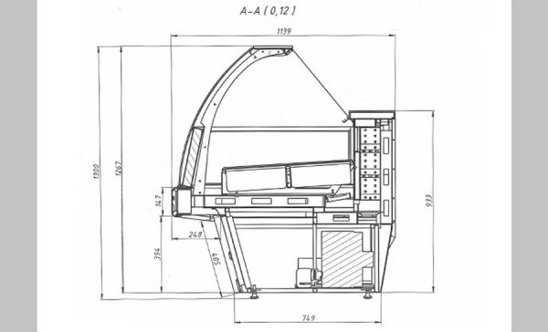 Витрина для мороженого Lida Junior 2080