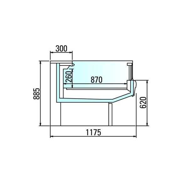 Холодильная витрина Arneg DENVER MAXI VDR SELF 2500