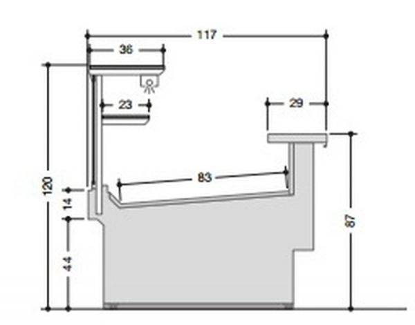 Прилавок хлебный Criocabin ENIXE EI310 1250