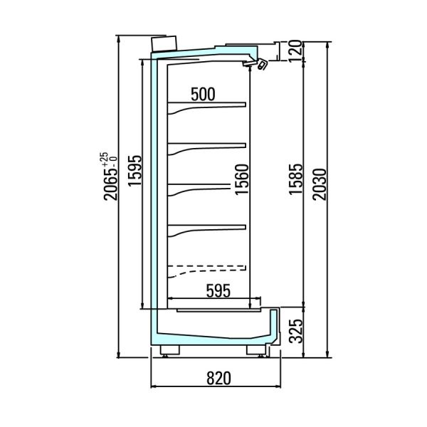 Пристенная горка Arneg PANAMA 3P 80 H203 3750