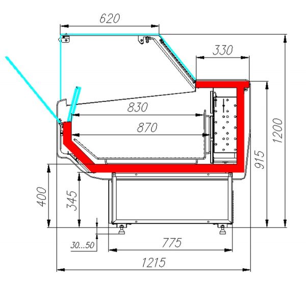 Холодильная витрина Полюс Carboma Atrium 2 GC120 SM 1,5-1 (статика)