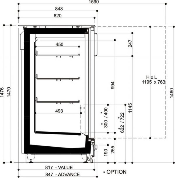 Шкаф-бонета Costan GRANSESIA EOL 2P-1664 Compact