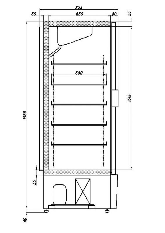 Шкаф холодильный Ариада Рапсодия R 700VSX (стекл. дверь, нерж.)