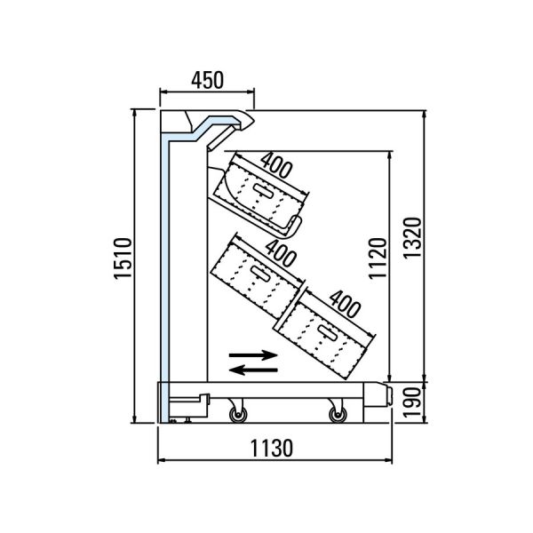 Полувертикальная горка Arneg CHESTER 2 110 H150 FV 3750