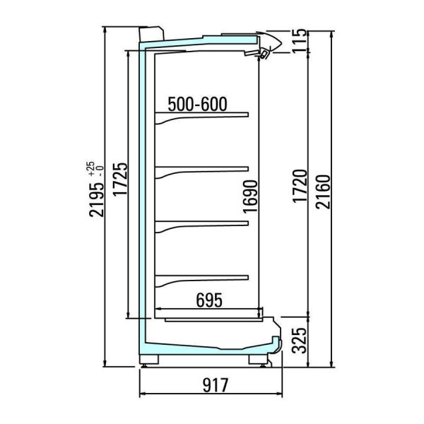 Пристенная горка Arneg PANAMA 3 90 H216 3750