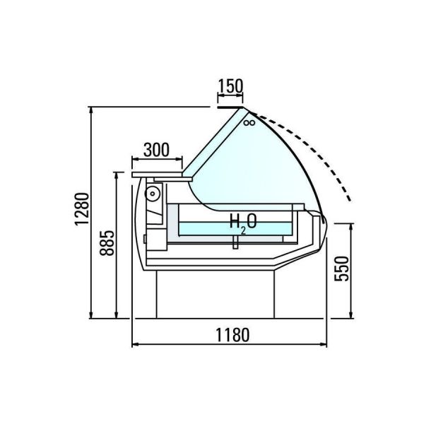 Тепловая витрина Arneg ASPEN 2 VCA TCBM 1250