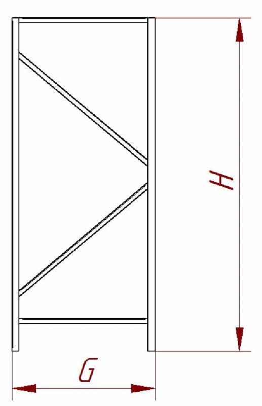 Рама для стеллажа Lager Н=1400, G=800