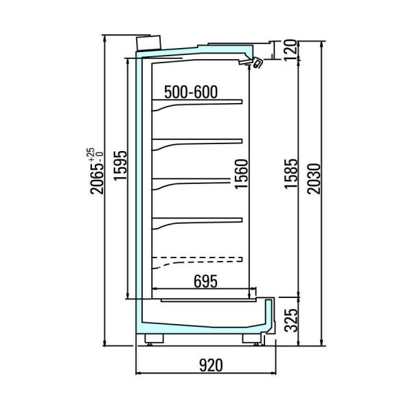 Пристенная горка Arneg PANAMA 3P 90 H203 1875