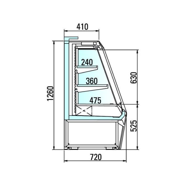 Полувертикальная горка Arneg GENIUS 2 H125 GI 550