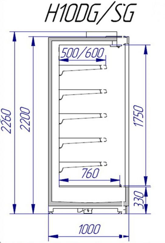 Холодильная горка Italfrigo Rimini H10 DG 2500 Д (гастрономический)