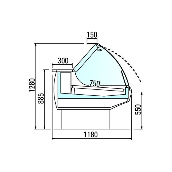 Холодильная витрина Arneg ASPEN 2 VCA FH GI 1250