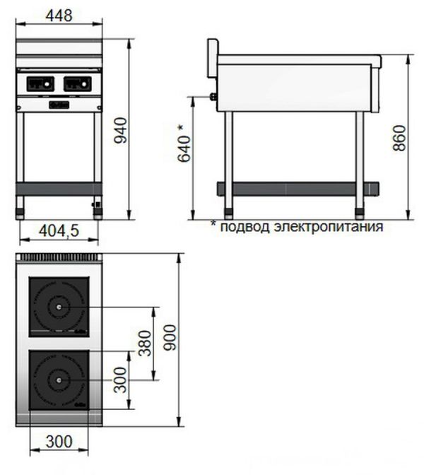 Индукционная плита Abat КИП-29П-3,5-01