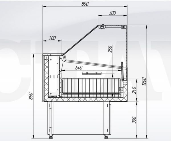 Холодильная витрина Octava Q M 1200