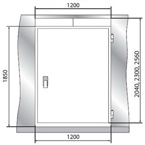 Контейнерная дверь 1800х2300 (80 мм)