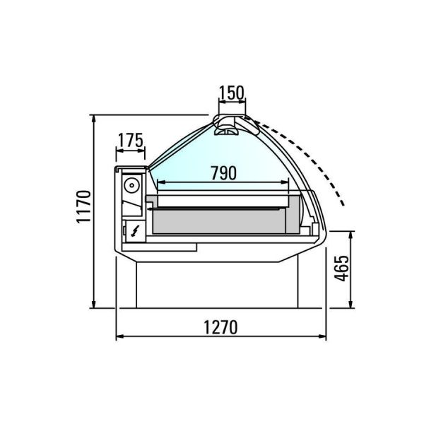 Тепловая витрина Arneg SYDNEY 3 100 VCA TCPW 1250