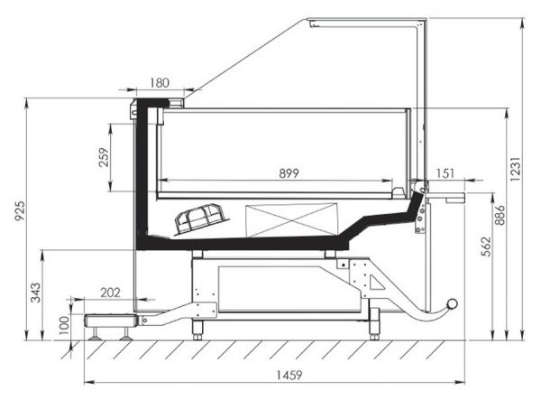 Холодильная витрина FREOR Diona QB Freezer 125