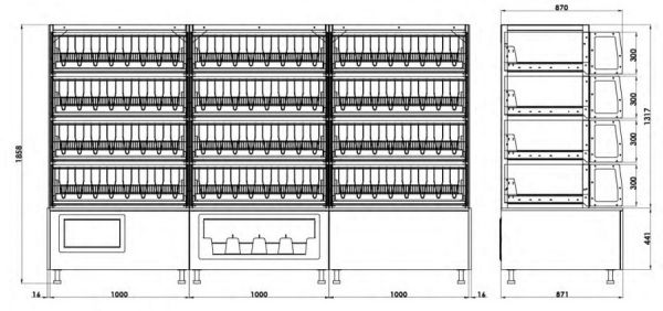 Хлебный стеллаж ITON Bakery System