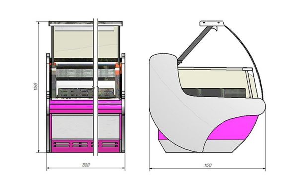 Витрина для мороженого Lida LOTUS Junior M 2,0 (с лайт-боксом, 2 агрегата)