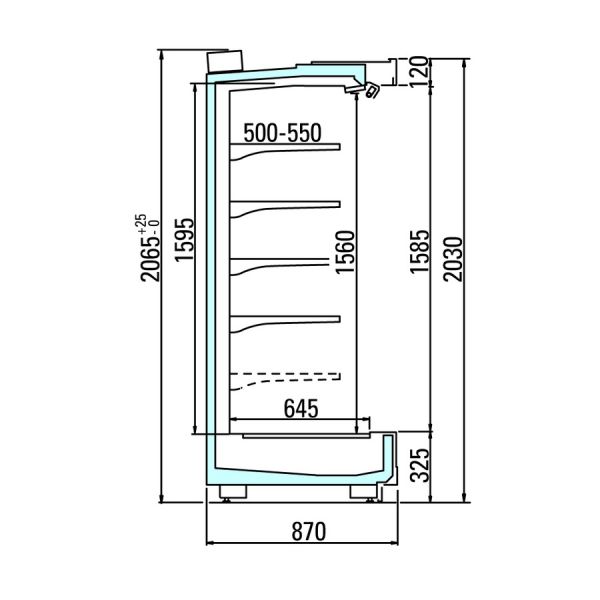 Пристенная горка Arneg PANAMA 3P 85 H203 TSC 1740