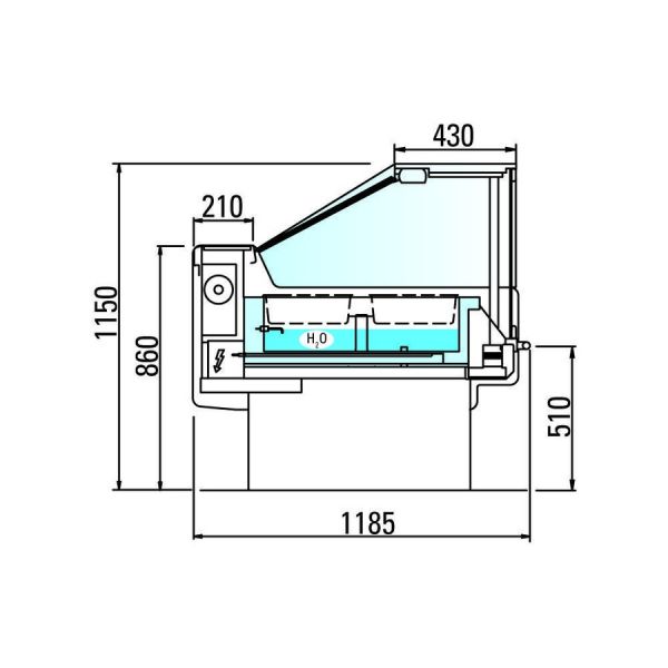 Тепловая витрина Arneg BELGRADO 90 VDA TCBM 1250