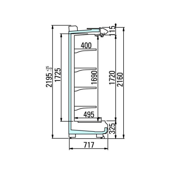 Пристенная горка Arneg PANAMA 3 70 H216 3750