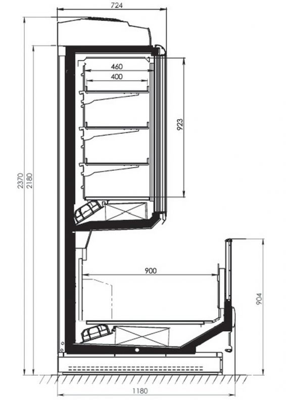 Комбинированная морозильная горка FREOR Delta H 3750 (встройка)