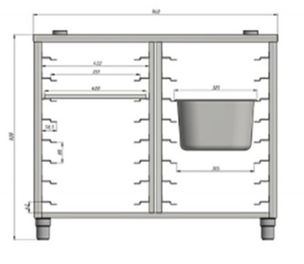 Подставка под пароконвектоматы Grill Master ПКЭБ/6, ПКЭИ/6