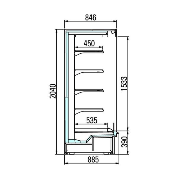 Пристенная горка Arneg BRIONI 2 H200 2500