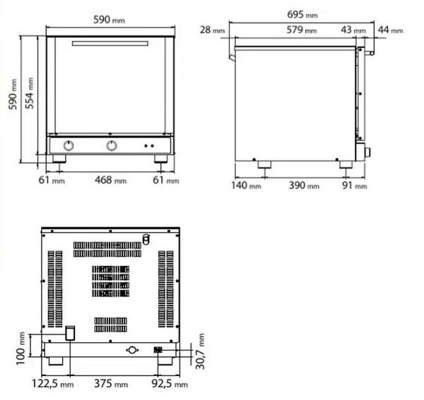 Печь конвекционная Tecnoeka EKF 423 P