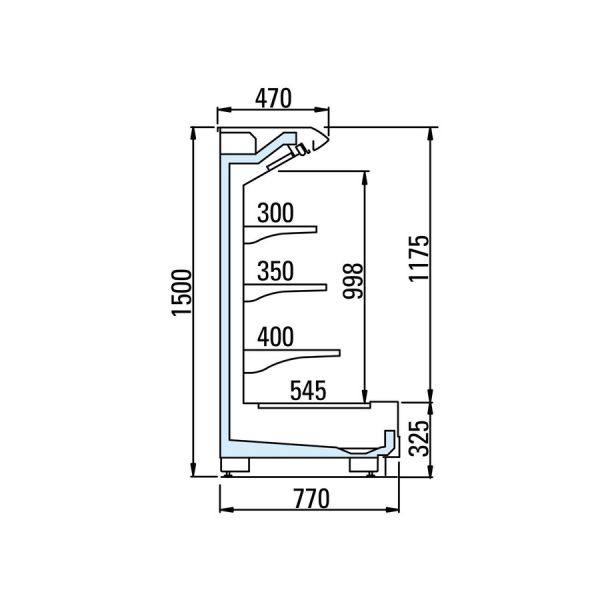 Полувертикальная горка Arneg PANAMA 3 75 H150 TSC 1850