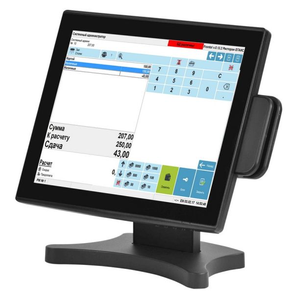 Сенсорный POS-монитор АТОЛ CPOS-15TM 15"