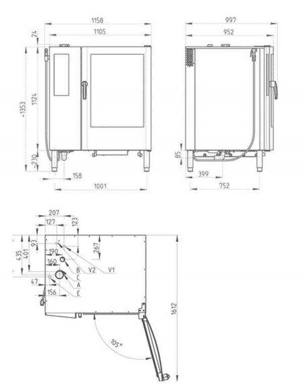 Пароконвектомат Retigo O1221B VISION II (бойлер)