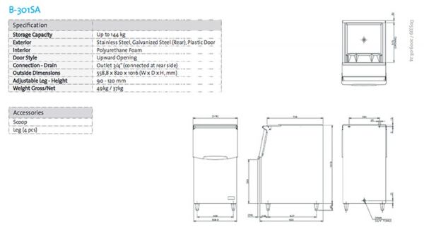 Бункер для льда Hoshizaki B301SA