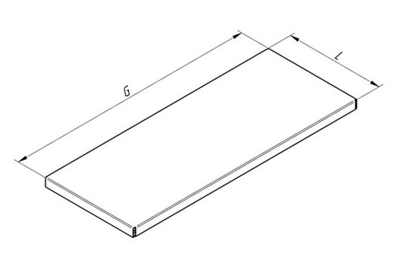 Полка для стеллажа Lager LX L=250, G=800 (оцинк.)