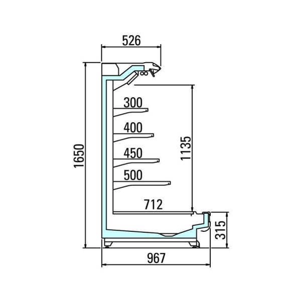 Полувертикальная горка Arneg LISBONA LF 095 H165 2500