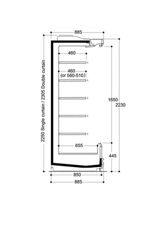 Холодильная горка COSTAN LION HF445G 1V N22 3750