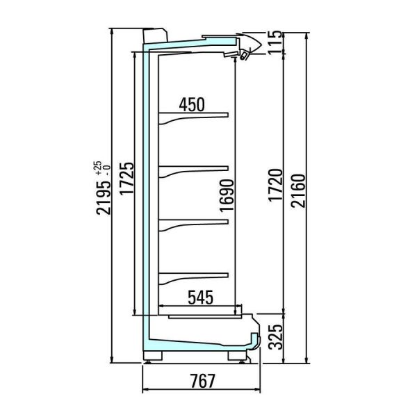 Пристенная горка Arneg PANAMA 3 75 H216 1875