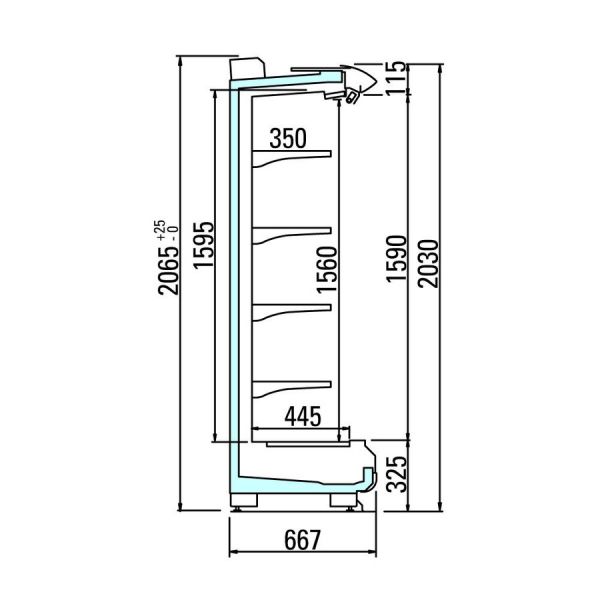 Пристенная горка Arneg PANAMA 3 65 H203 2500