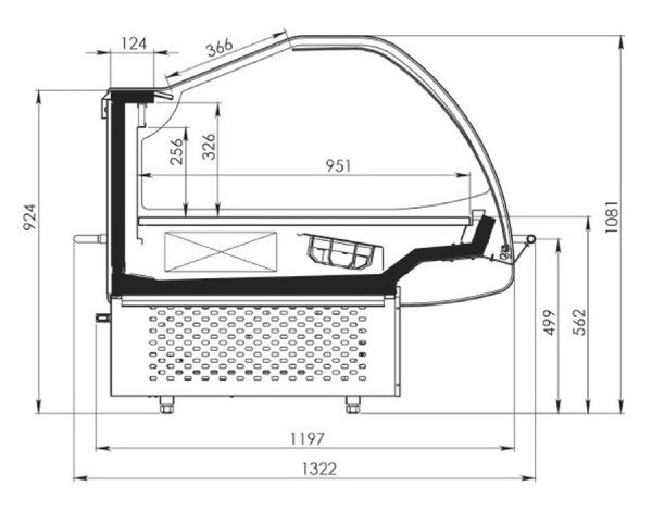 Холодильная витрина FREOR Diona S Storage 3750