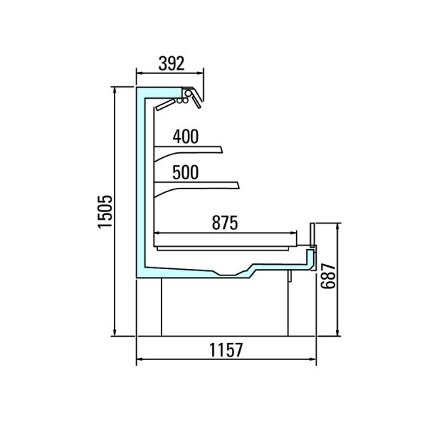 Полувертикальная горка Arneg BELGRADO 90 H150 2500