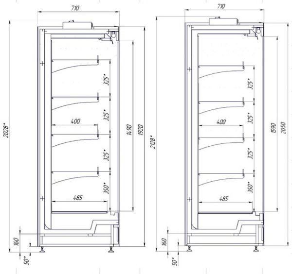 Пристенная горка Bonvini Garda 2500/1920/400 (вынос)