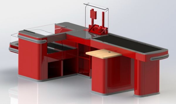 Кассовый бокс "Интерстеп" 150/90ТР для супермаркетов