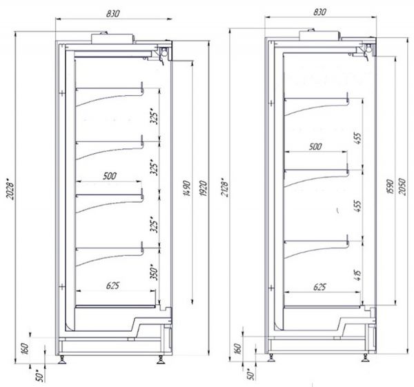 Пристенная горка Bonvini Garda 1250/2150/500 (вынос)