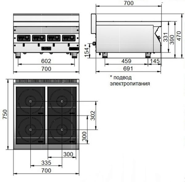 Индукционная плита Abat КИП-47Н-5,0