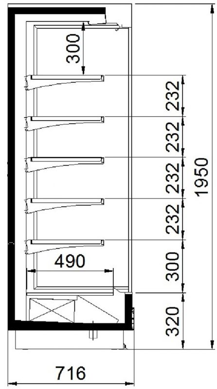 Холодильная горка Ариада Crosby (Кросби) ВС 1.70-3750 (гастрономическая, вынос)