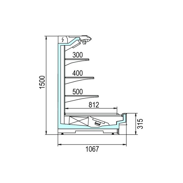 Полувертикальная горка Arneg LISBONA P LF 105 H150 2500